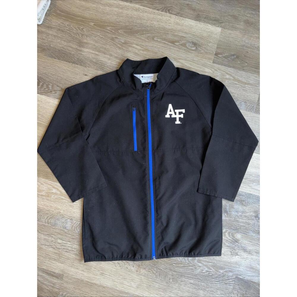 Champion Full Zip Jacket Men’s  Small Air Force Fightin Falcons Black Blue